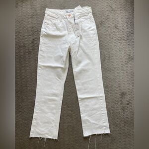 NWT Zara White Straight Jeans